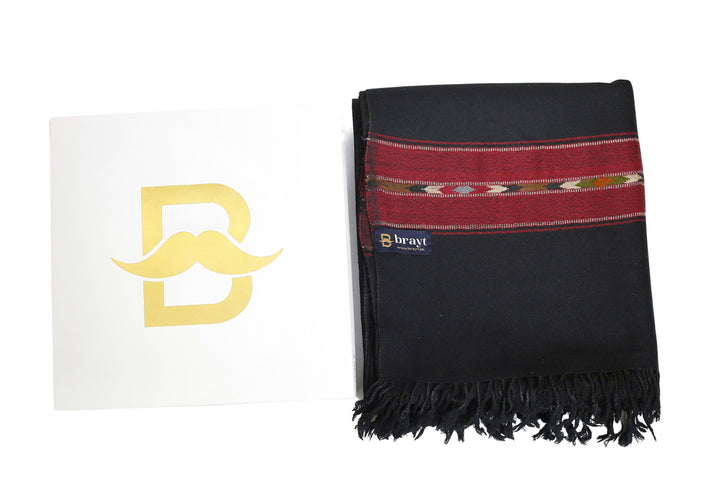 PREMIUM BLACK SHAWL - Brayt