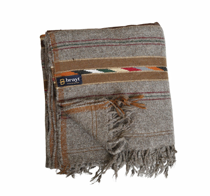 Grey Wool Shawl - Brayt