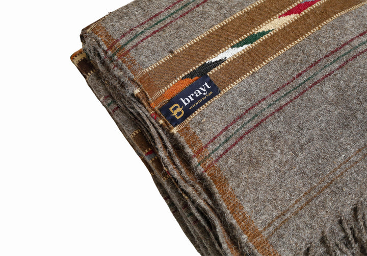 Grey Wool Shawl - Brayt