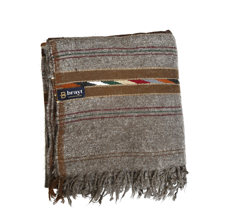 Grey Wool Shawl - Brayt