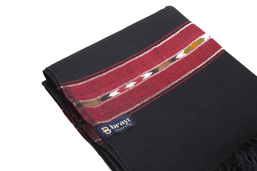 pleated shawl black