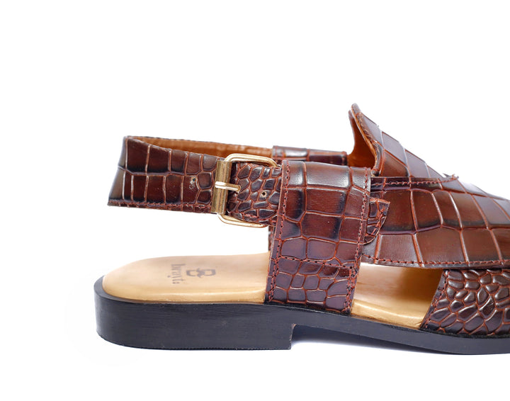 Step into timeless elegance with brayt Peshawari Chappals, Kaptaan Chappals, and Kheri Chappals for men. Explore our collection of handcrafted Peshawari sandals and Kohati Chappals, designed to exude style and comfort. Discover the finest selection of gents' Norozi Chappals that embody the rich cultural heritage of Pakistan. Shop now and embrace the essence of traditional footwear craftsmanship.