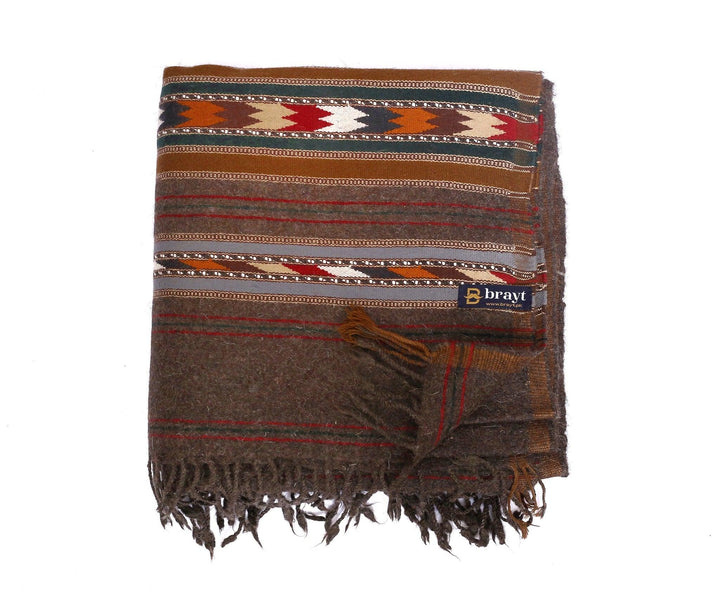 Brown Wool Shawl - Brayt