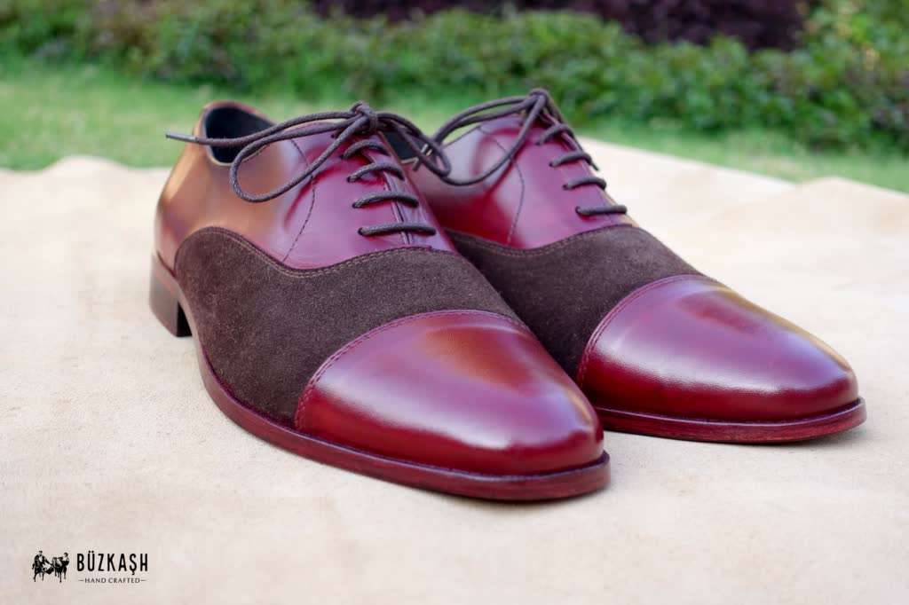 Tersk- Cap-Toe Oxford Shoes In Burgundy