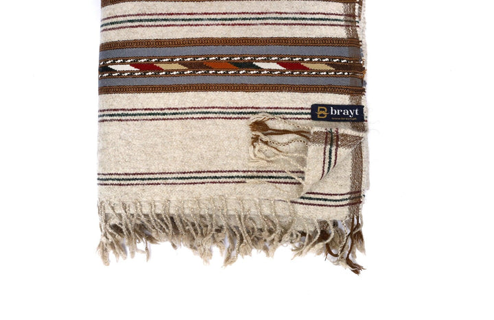 Ivory Wool Shawl - Brayt