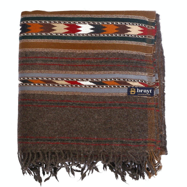 Brown Wool Shawl - Brayt